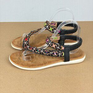 Patrizia Spring Step Jeunesse Sandals Womens 7.5/8 EU 38 Black Multicolor Casual